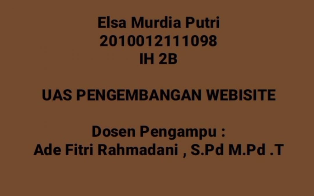 BELAJAR MEMBUAT WEBSITE